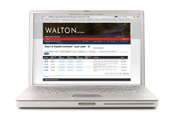 Laptop showing Walton WorkWatch extranet